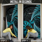 Personalised New Zealand Darts Door Cover Happiness Is A Tight Threesome Maori Paua Shell - Aussie Hoodie