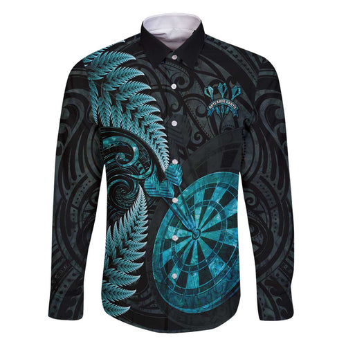 Personalised New Zealand Darts Family Matching Off The Shoulder Long Sleeve Dress and Hawaiian Shirt Happiness Is A Tight Threesome Maori Paua Shell