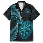 Personalised New Zealand Darts Family Matching Off Shoulder Maxi Dress and Hawaiian Shirt Happiness Is A Tight Threesome Maori Paua Shell