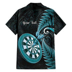 Personalised New Zealand Darts Family Matching Off Shoulder Maxi Dress and Hawaiian Shirt Happiness Is A Tight Threesome Maori Paua Shell