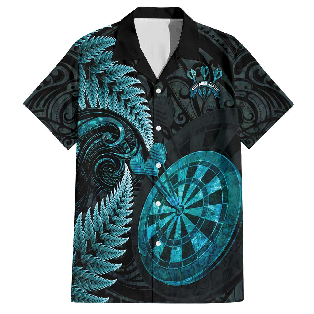 Personalised New Zealand Darts Family Matching Off Shoulder Short Dress and Hawaiian Shirt Happiness Is A Tight Threesome Maori Paua Shell