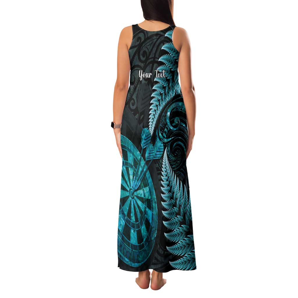 Personalised New Zealand Darts Family Matching Tank Maxi Dress and Hawaiian Shirt Happiness Is A Tight Threesome Maori Paua Shell