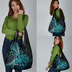 Personalised New Zealand Darts Grocery Bag Happiness Is A Tight Threesome Maori Paua Shell