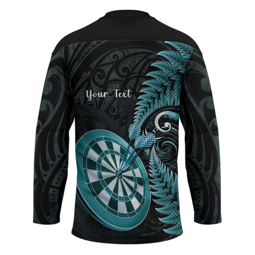 Personalised New Zealand Darts Hockey Jersey Happiness Is A Tight Threesome Maori Paua Shell - Aussie Hoodie