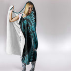 Personalised New Zealand Darts Hooded Blanket Happiness Is A Tight Threesome Maori Paua Shell