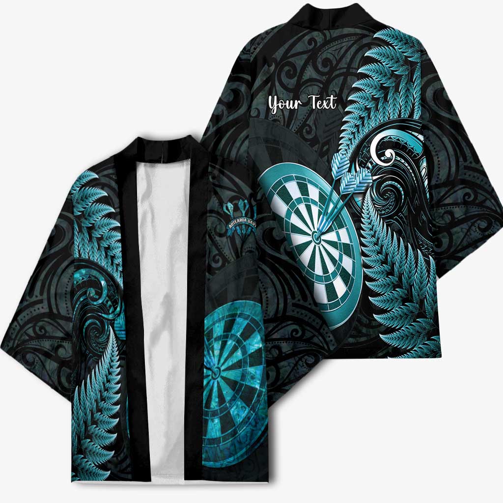Personalised New Zealand Darts Kimono Happiness Is A Tight Threesome Maori Paua Shell - Aussie Hoodie