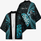 Personalised New Zealand Darts Kimono Happiness Is A Tight Threesome Maori Paua Shell - Aussie Hoodie