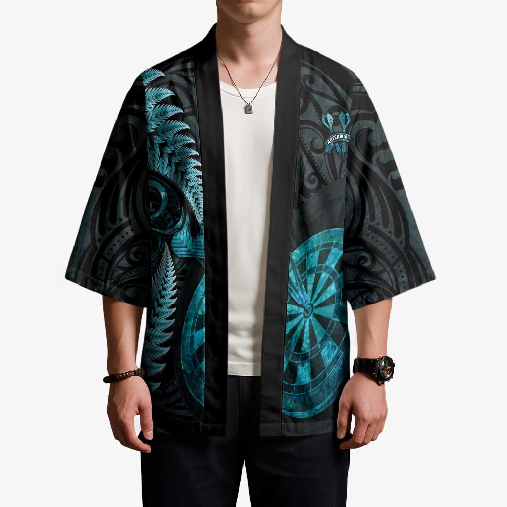 Personalised New Zealand Darts Kimono Happiness Is A Tight Threesome Maori Paua Shell - Aussie Hoodie