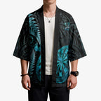 Personalised New Zealand Darts Kimono Happiness Is A Tight Threesome Maori Paua Shell - Aussie Hoodie