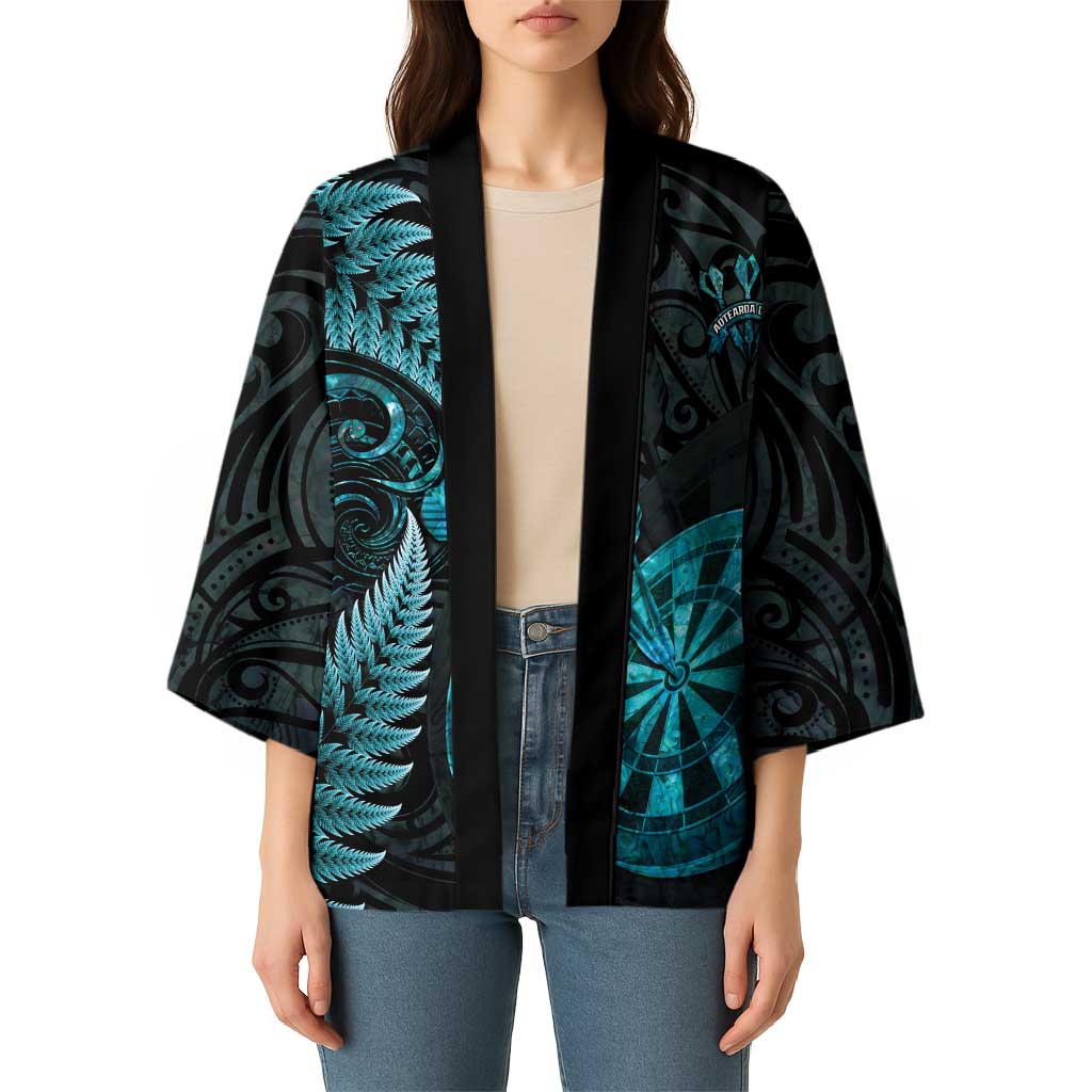 Personalised New Zealand Darts Kimono Happiness Is A Tight Threesome Maori Paua Shell - Aussie Hoodie