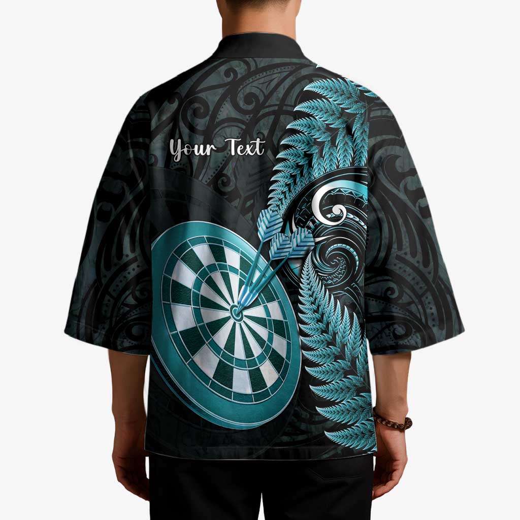 Personalised New Zealand Darts Kimono Happiness Is A Tight Threesome Maori Paua Shell - Aussie Hoodie