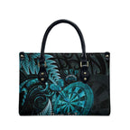Personalised New Zealand Darts Leather Bag Happiness Is A Tight Threesome Maori Paua Shell - Aussie Hoodie