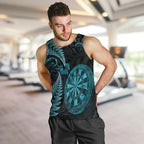 Personalised New Zealand Darts Men Tank Top Happiness Is A Tight Threesome Maori Paua Shell