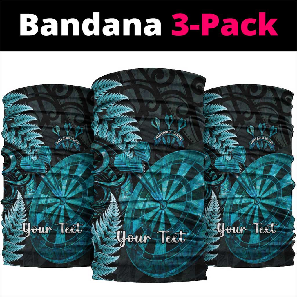 Personalised New Zealand Darts Neck Gaiter Happiness Is A Tight Threesome Maori Paua Shell - Aussie Hoodie