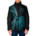 Personalised New Zealand Darts Padded Jacket Happiness Is A Tight Threesome Maori Paua Shell - Aussie Hoodie