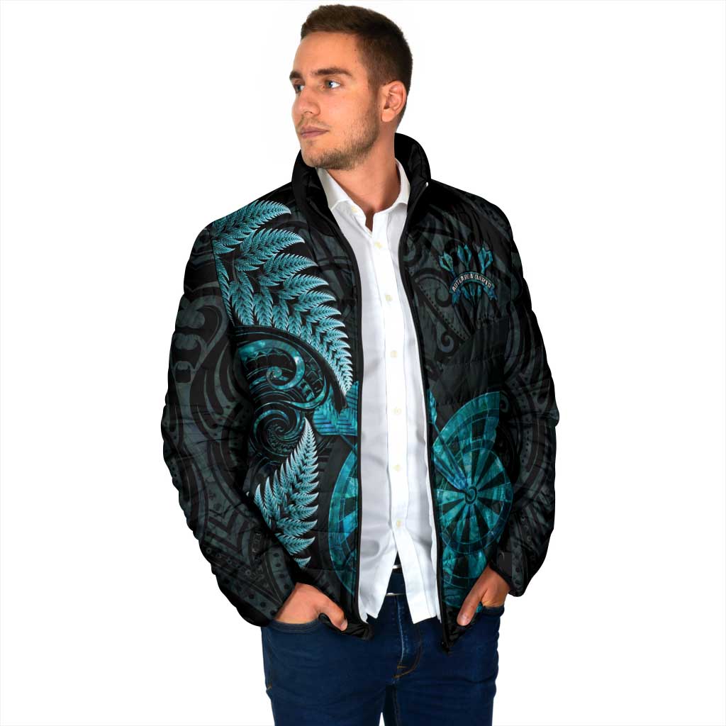 Personalised New Zealand Darts Padded Jacket Happiness Is A Tight Threesome Maori Paua Shell - Aussie Hoodie