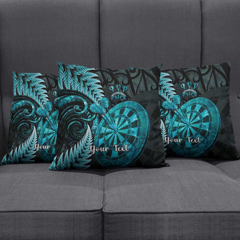 Personalised New Zealand Darts Pillow Cover Happiness Is A Tight Threesome Maori Paua Shell - Aussie Hoodie