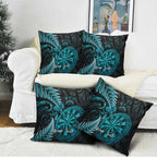 Personalised New Zealand Darts Pillow Cover Happiness Is A Tight Threesome Maori Paua Shell - Aussie Hoodie
