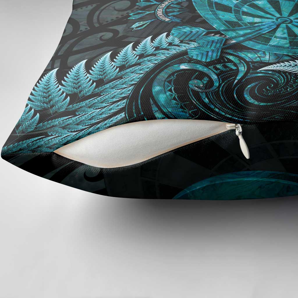 Personalised New Zealand Darts Pillow Cover Happiness Is A Tight Threesome Maori Paua Shell - Aussie Hoodie