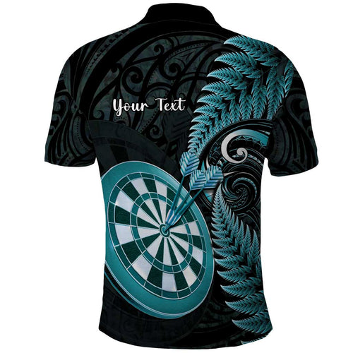 Personalised New Zealand Darts Polo Shirt Happiness Is A Tight Threesome Maori Paua Shell