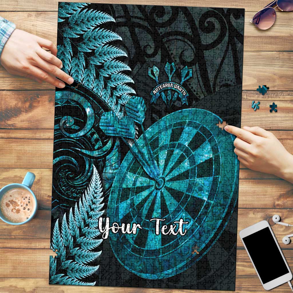 Personalised New Zealand Darts Puzzle Happiness Is A Tight Threesome Maori Paua Shell - Aussie Hoodie