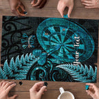 Personalised New Zealand Darts Puzzle Happiness Is A Tight Threesome Maori Paua Shell - Aussie Hoodie