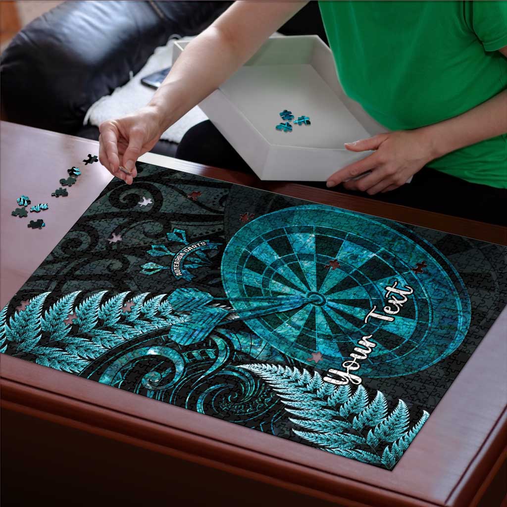 Personalised New Zealand Darts Puzzle Happiness Is A Tight Threesome Maori Paua Shell - Aussie Hoodie