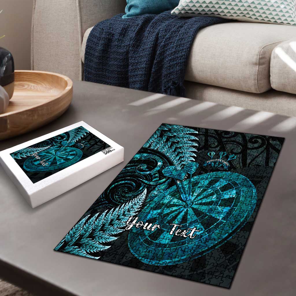 Personalised New Zealand Darts Puzzle Happiness Is A Tight Threesome Maori Paua Shell - Aussie Hoodie