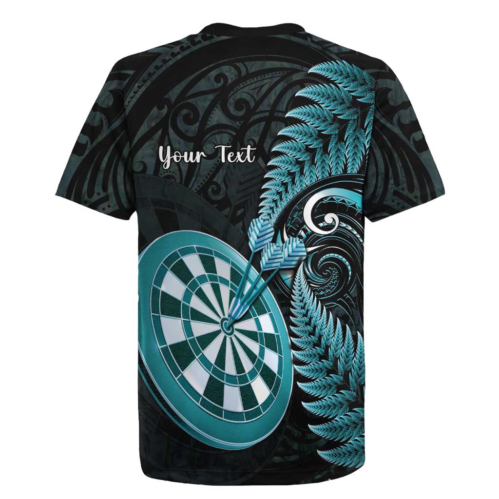 Personalised New Zealand Darts Rugby Jersey Happiness Is A Tight Threesome Maori Paua Shell
