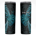Personalised New Zealand Darts Skinny Tumbler Happiness Is A Tight Threesome Maori Paua Shell