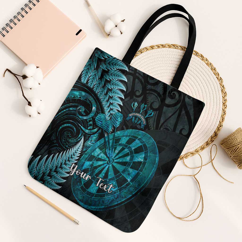 Personalised New Zealand Darts Tote Bag Happiness Is A Tight Threesome Maori Paua Shell - Aussie Hoodie