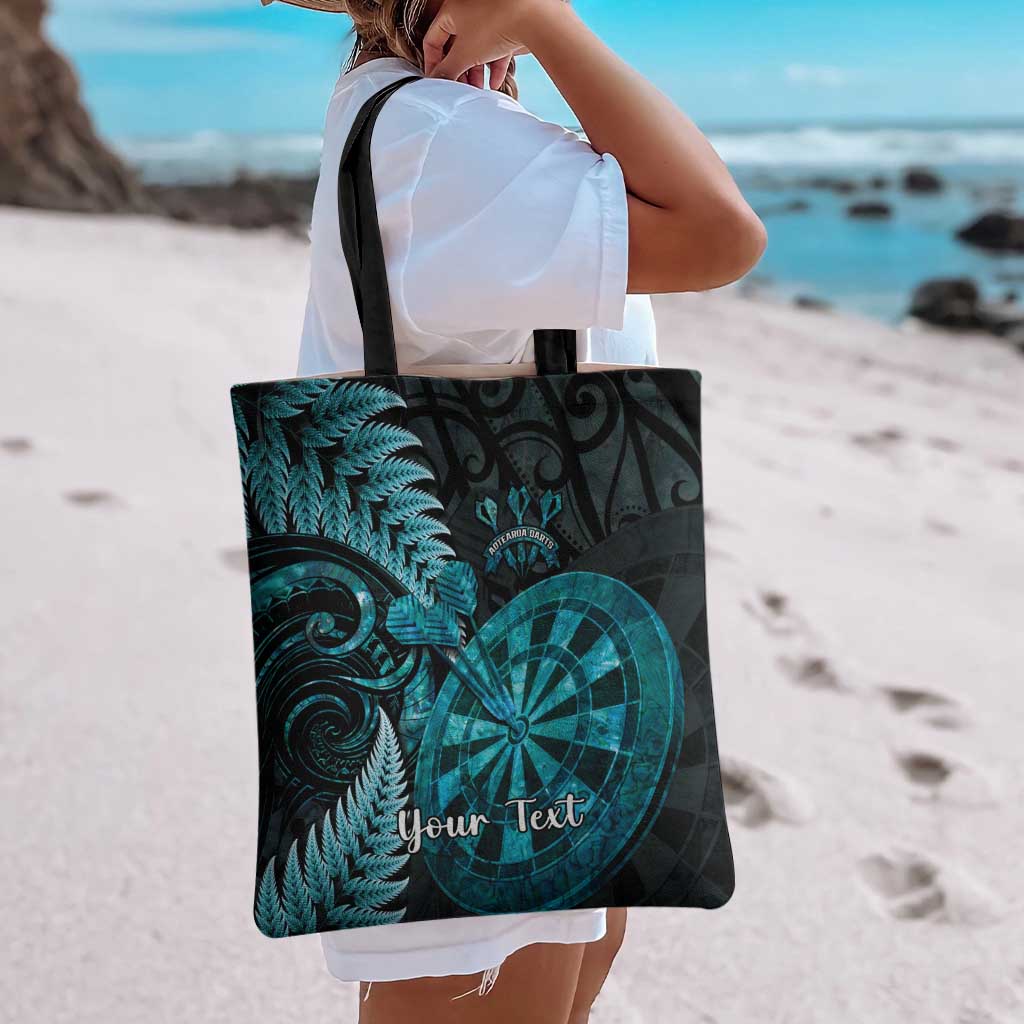 Personalised New Zealand Darts Tote Bag Happiness Is A Tight Threesome Maori Paua Shell - Aussie Hoodie
