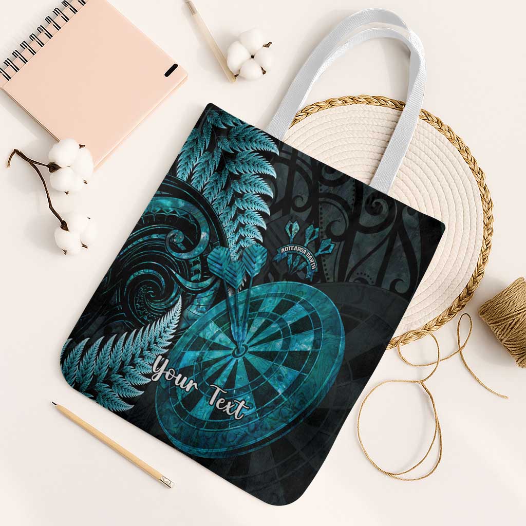 Personalised New Zealand Darts Tote Bag Happiness Is A Tight Threesome Maori Paua Shell - Aussie Hoodie