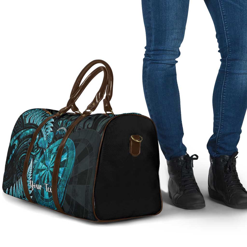 Personalised New Zealand Darts Travel Bag Happiness Is A Tight Threesome Maori Paua Shell - Aussie Hoodie