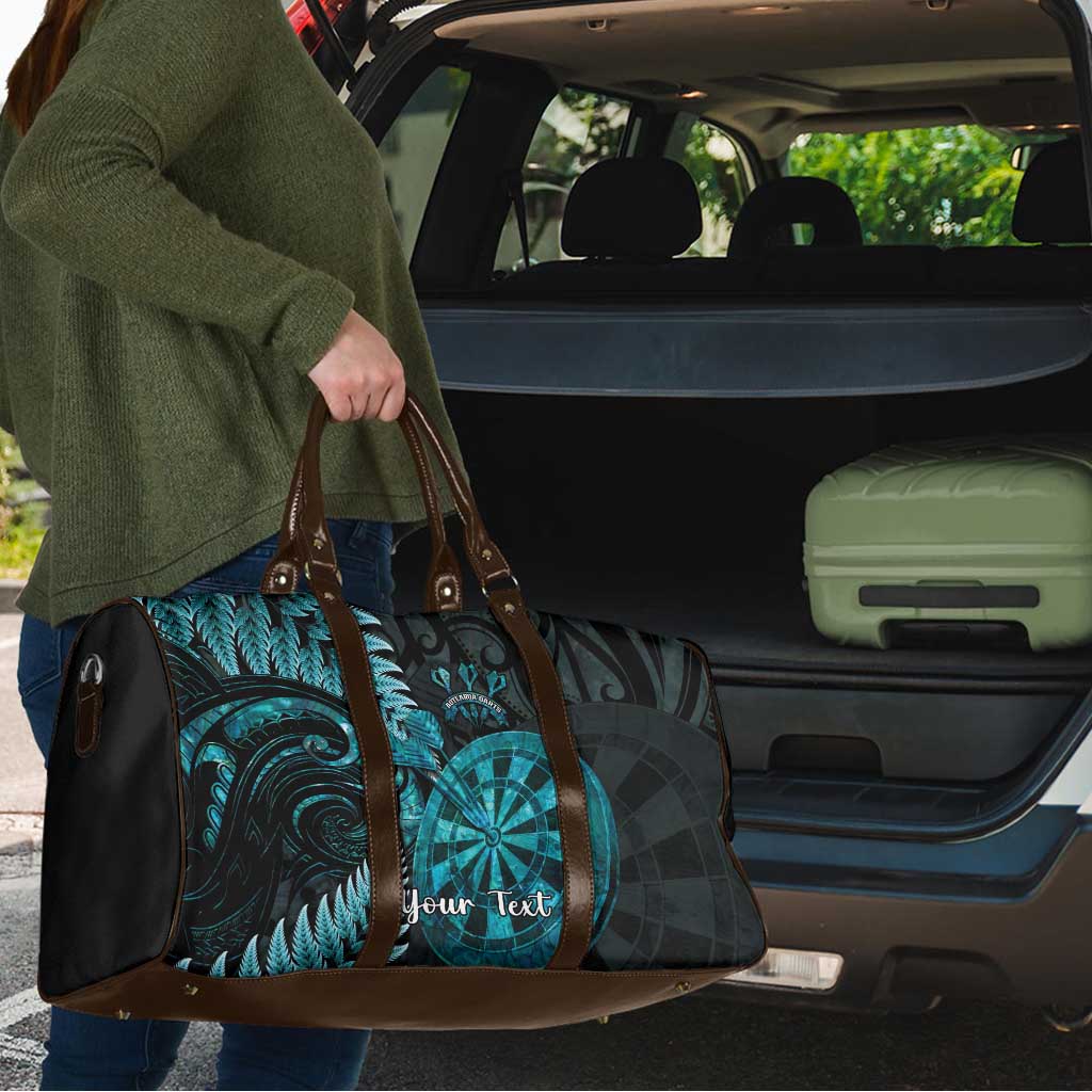 Personalised New Zealand Darts Travel Bag Happiness Is A Tight Threesome Maori Paua Shell - Aussie Hoodie
