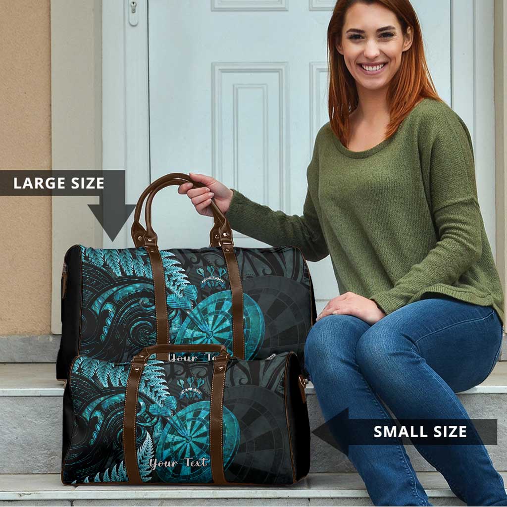 Personalised New Zealand Darts Travel Bag Happiness Is A Tight Threesome Maori Paua Shell - Aussie Hoodie