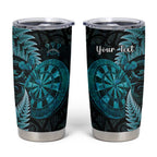 Personalised New Zealand Darts Tumbler Cup Happiness Is A Tight Threesome Maori Paua Shell
