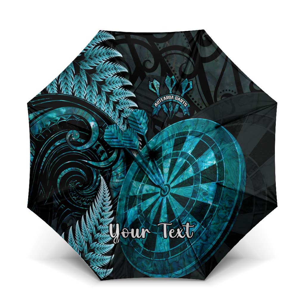 Personalised New Zealand Darts Umbrella Happiness Is A Tight Threesome Maori Paua Shell - Aussie Hoodie