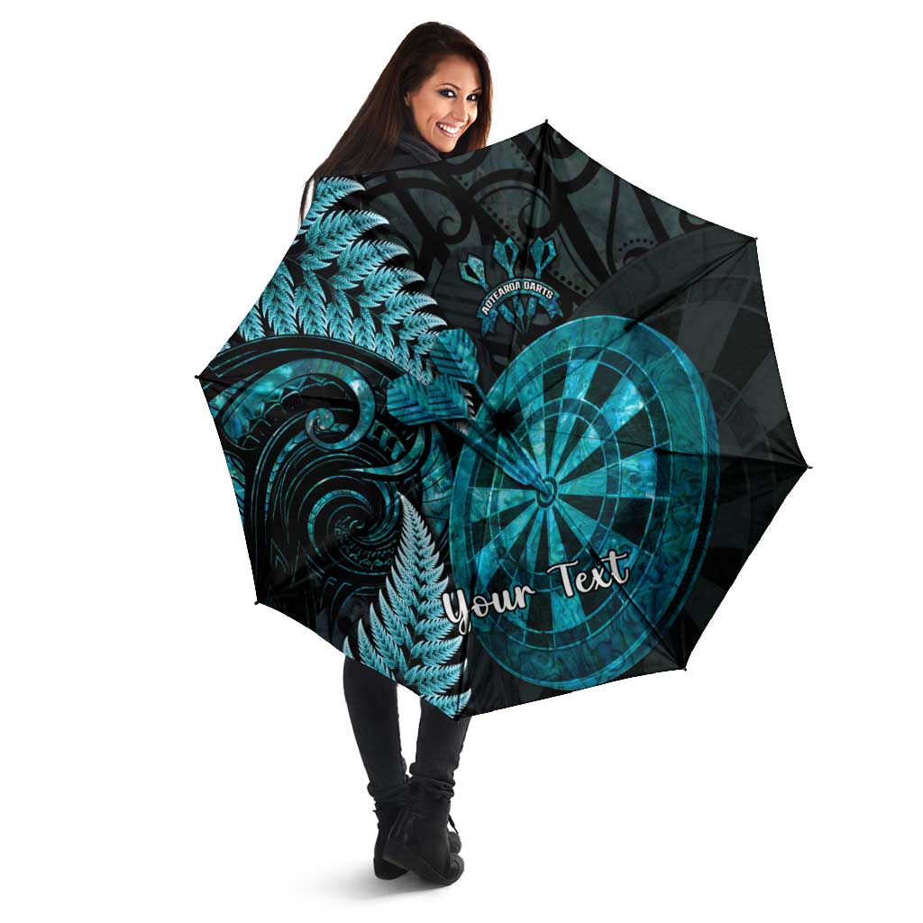 Personalised New Zealand Darts Umbrella Happiness Is A Tight Threesome Maori Paua Shell - Aussie Hoodie