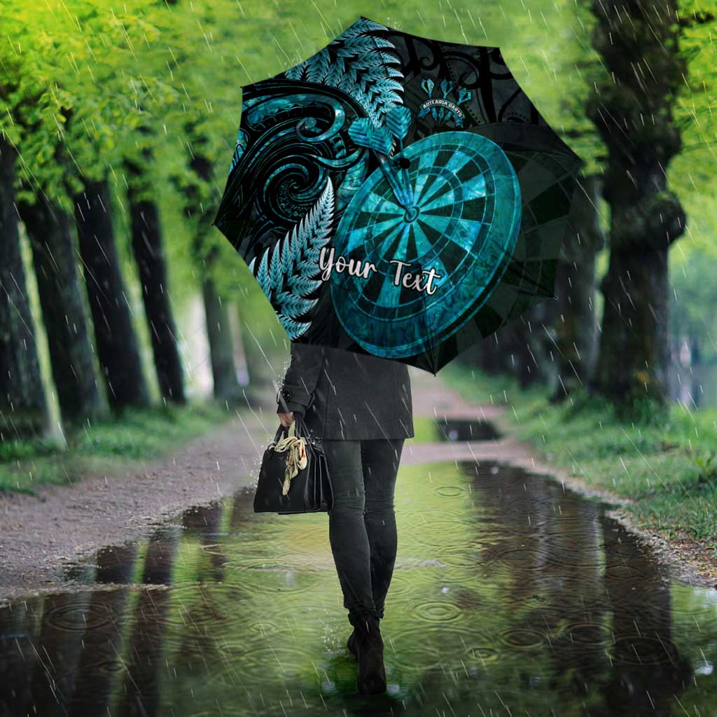 Personalised New Zealand Darts Umbrella Happiness Is A Tight Threesome Maori Paua Shell - Aussie Hoodie