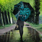 Personalised New Zealand Darts Umbrella Happiness Is A Tight Threesome Maori Paua Shell - Aussie Hoodie