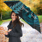 Personalised New Zealand Darts Umbrella Happiness Is A Tight Threesome Maori Paua Shell - Aussie Hoodie