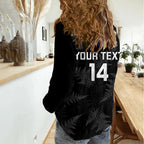 Personalised New Zealand Silver Fern Rugby Women Casual Shirt 2023 Go Aotearoa World Cup LT14