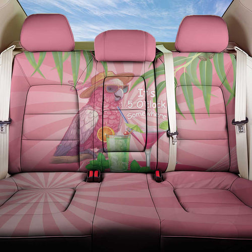 Chilling Pink Cockatoo Australia Back Car Seat Cover It's 5 O’Clock Somewhere Cocktail - Aussie Hoodie