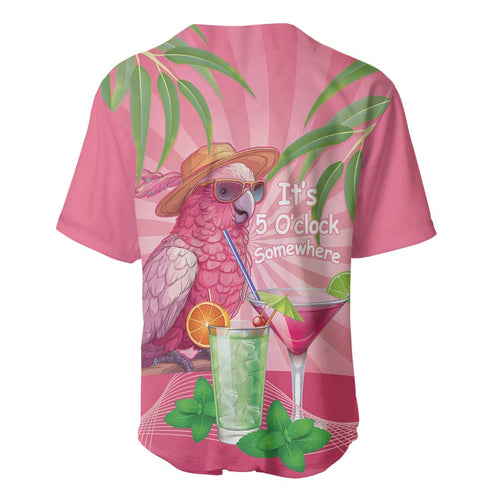 Chilling Pink Cockatoo Australia Baseball Jersey It's 5 O’Clock Somewhere Cocktail - Aussie Hoodie