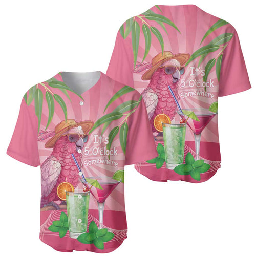 Chilling Pink Cockatoo Australia Baseball Jersey It's 5 O’Clock Somewhere Cocktail - Aussie Hoodie