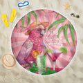 Chilling Pink Cockatoo Australia Beach Blanket It's 5 O’Clock Somewhere Cocktail - Aussie Hoodie