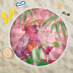 Chilling Pink Cockatoo Australia Beach Blanket It's 5 O’Clock Somewhere Cocktail - Aussie Hoodie