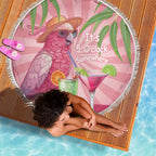 Chilling Pink Cockatoo Australia Beach Blanket It's 5 O’Clock Somewhere Cocktail - Aussie Hoodie