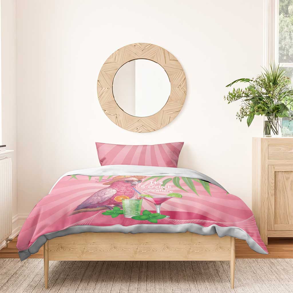 Chilling Pink Cockatoo Australia Bedding Set It's 5 O’Clock Somewhere Cocktail - Aussie Hoodie